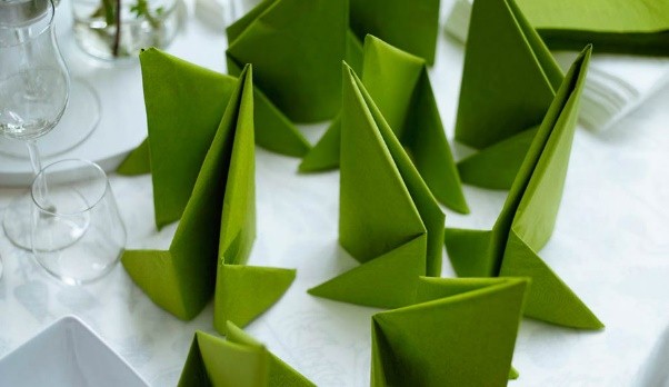 doblar servilletas de tela