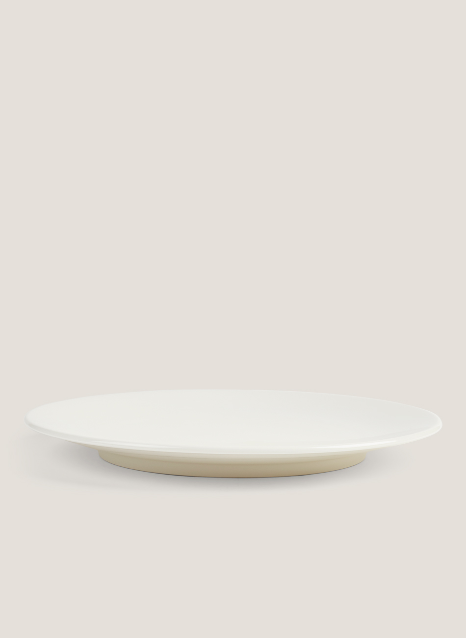 Plato marfil redondo