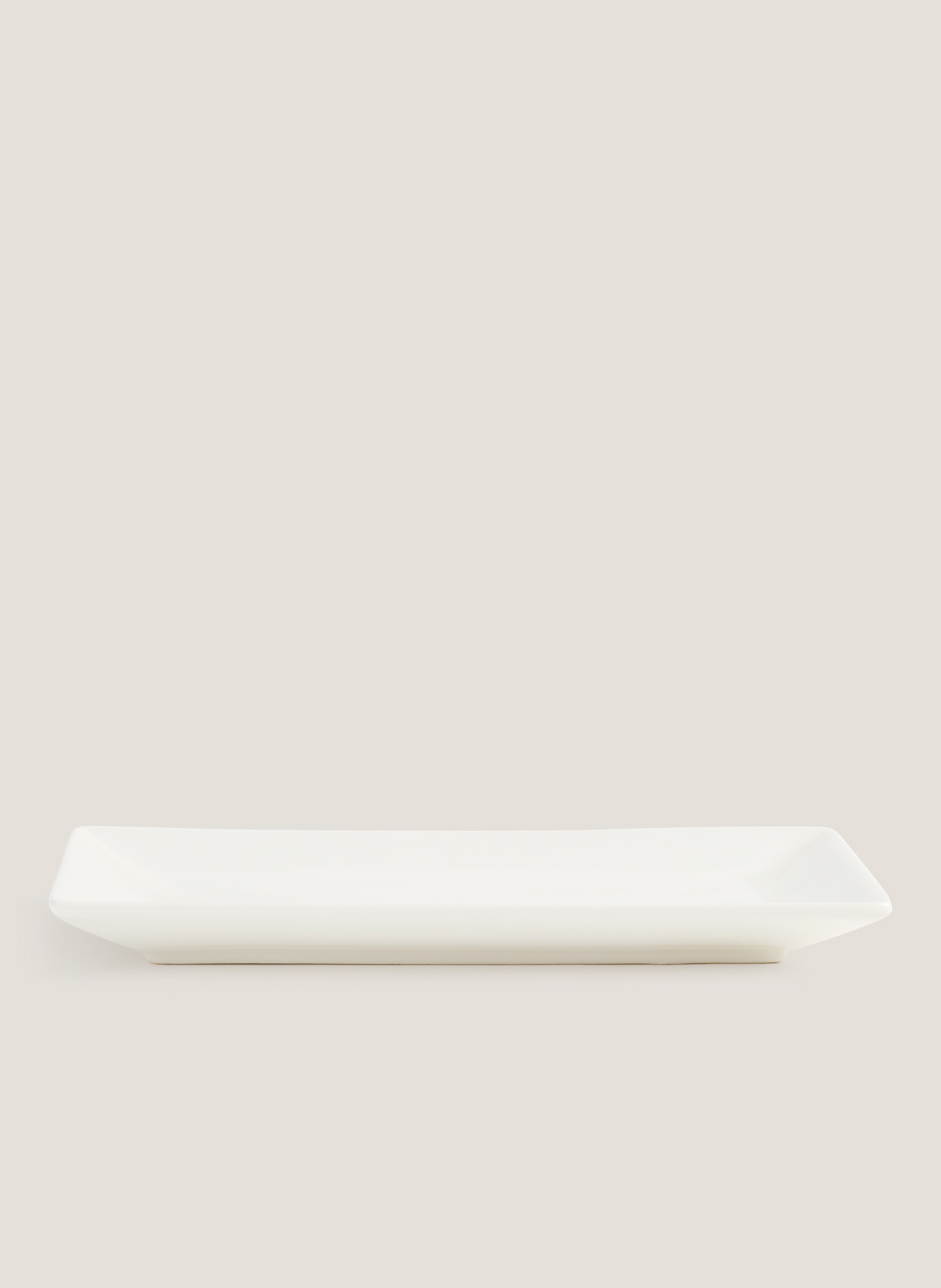 Plato tokyo rectangular blanco