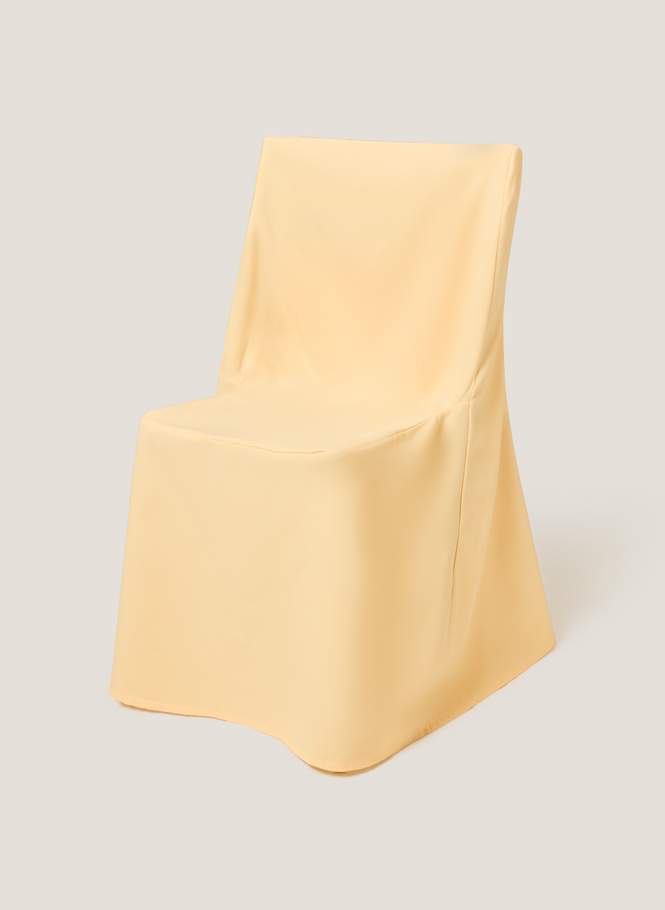 Silla plegable con funda crema
