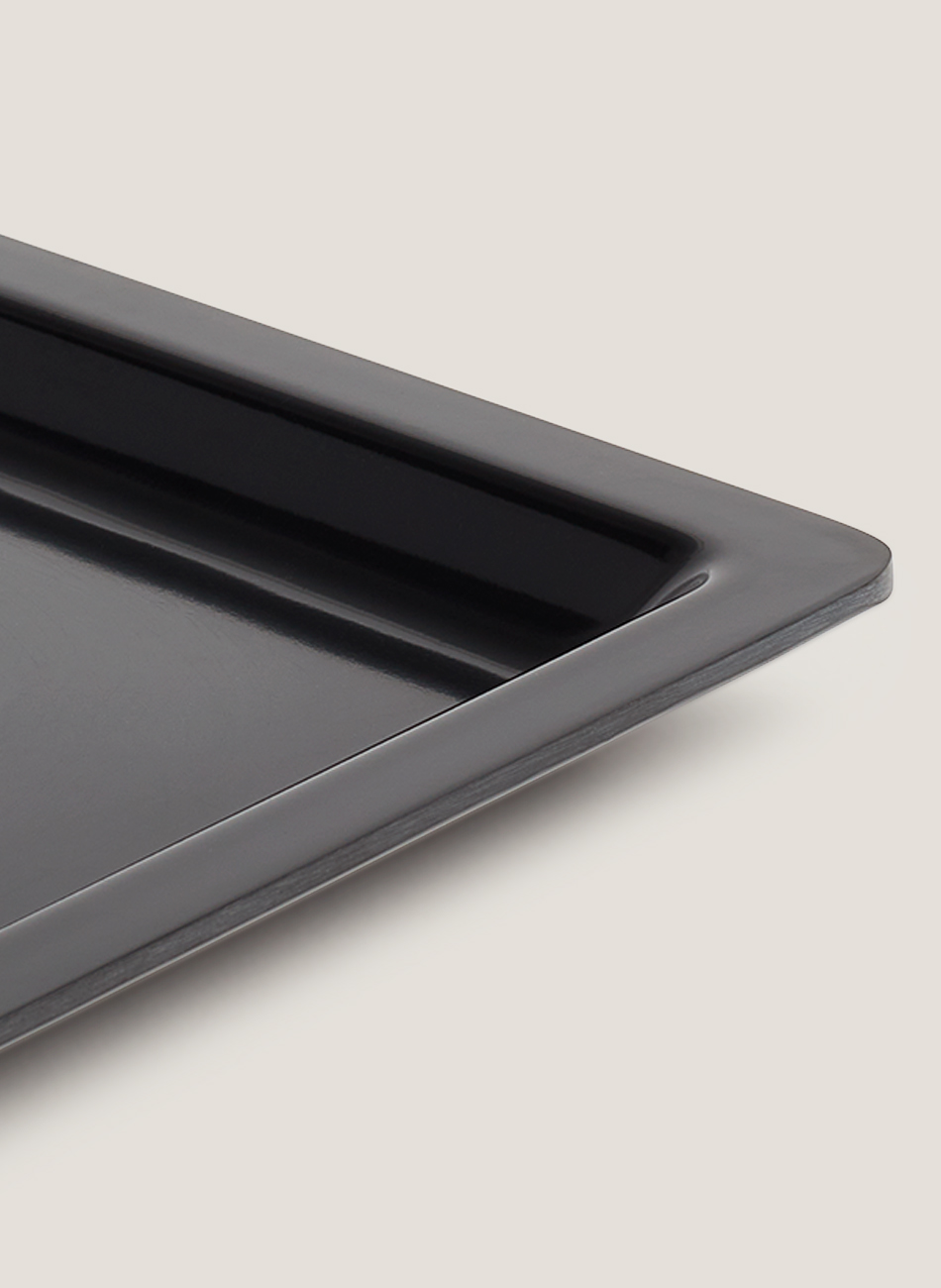White melamine tray