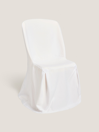 Silla fija con funda blanca
