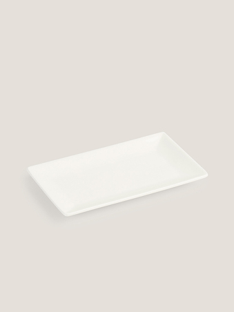 Plato tokyo rectangular blanco