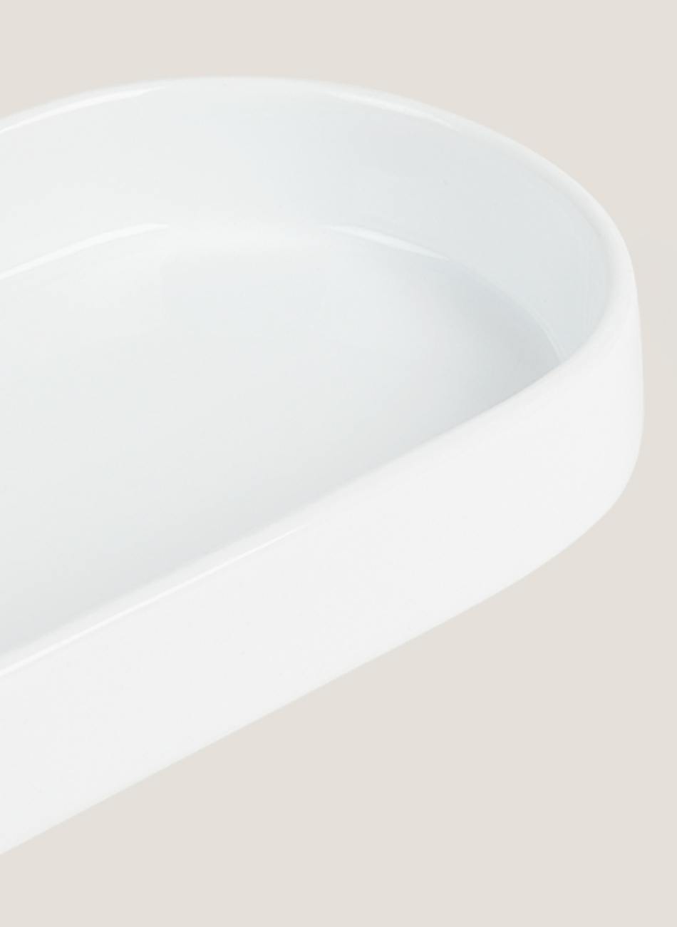 Fuente tea oval porcelana