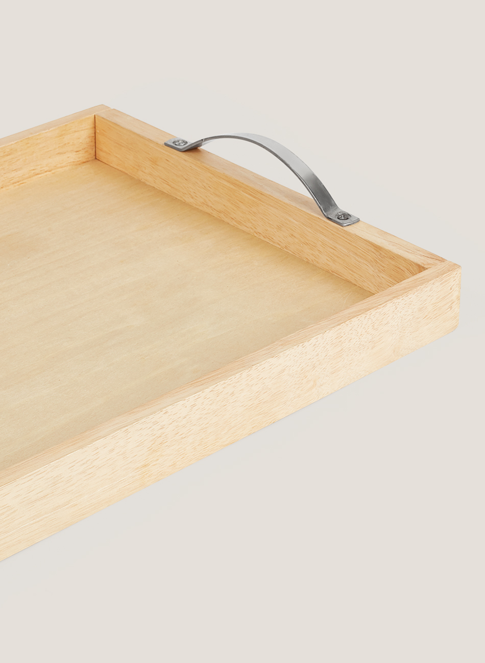 Bandeja madera asas inox