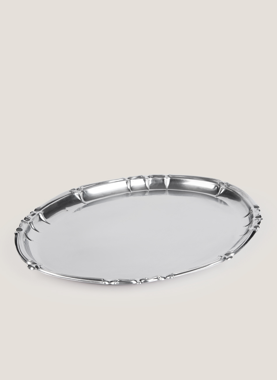 Bandeja vintage oval inox