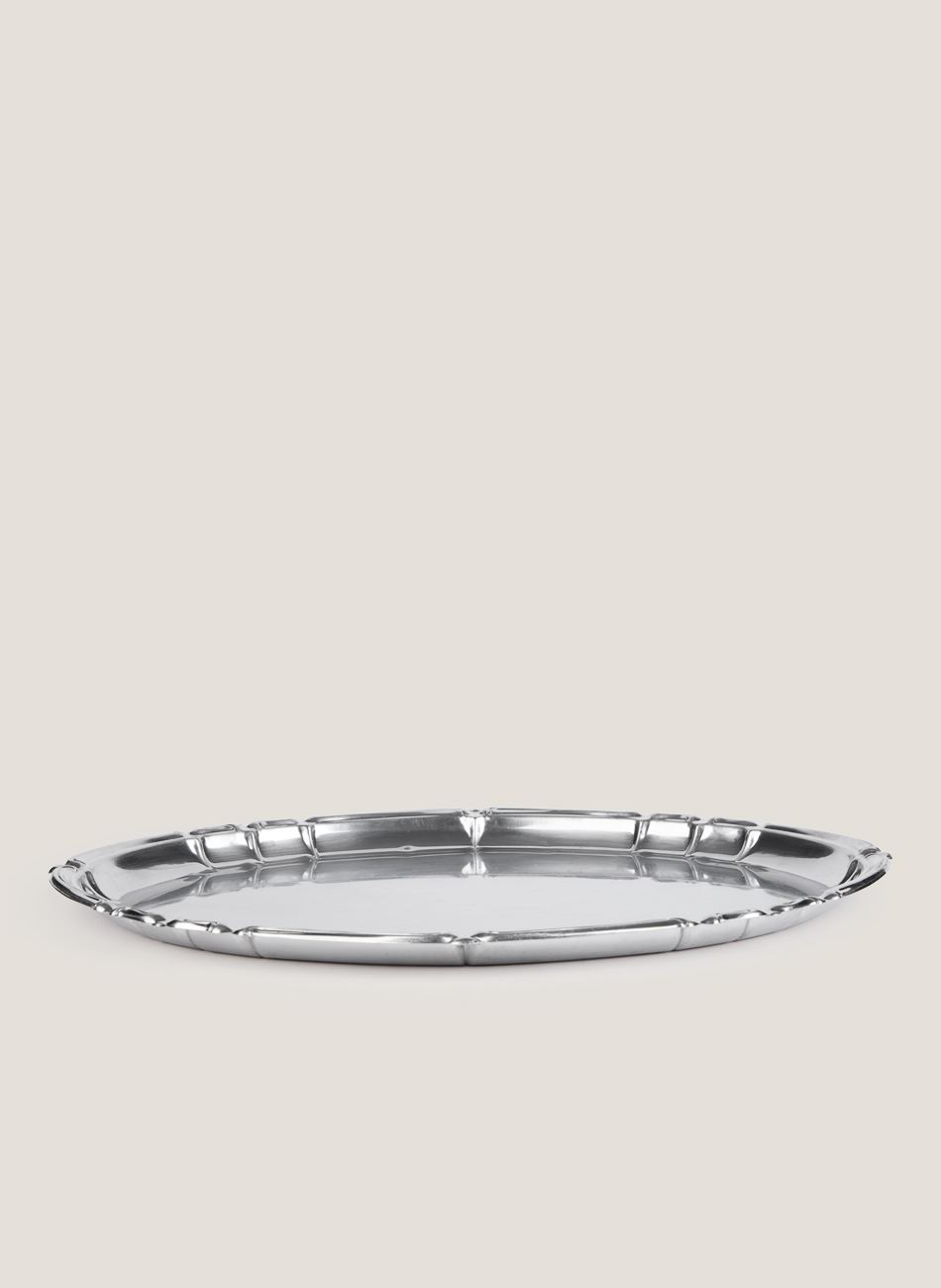 Bandeja vintage oval inox
