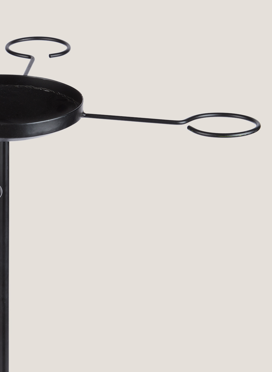 Candelabro metal negro 4 brazos