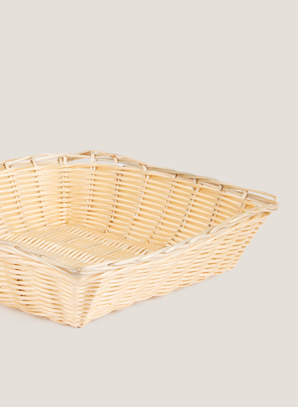 Cesta cuadrada rattan