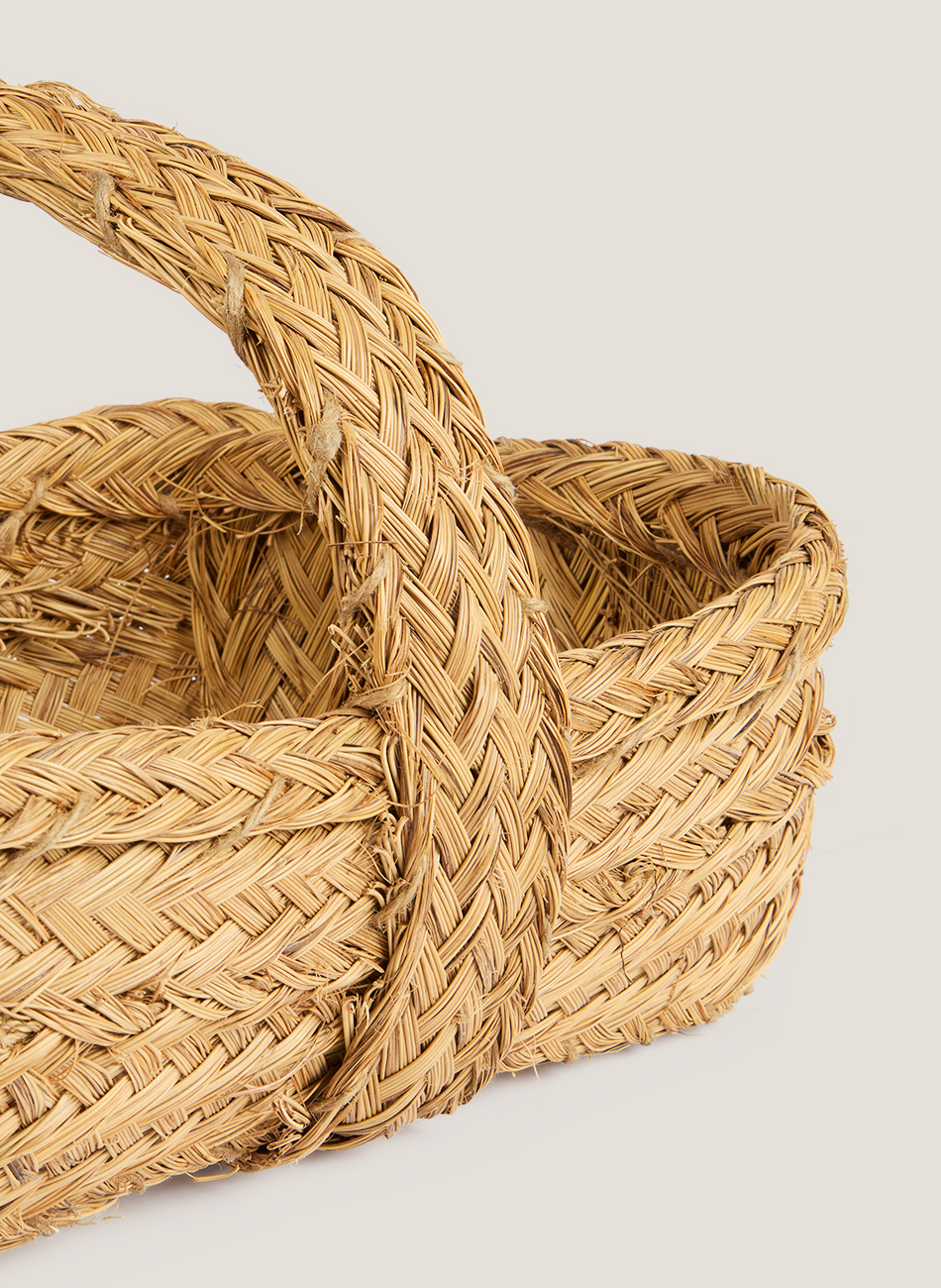 Cesta esparto con asa