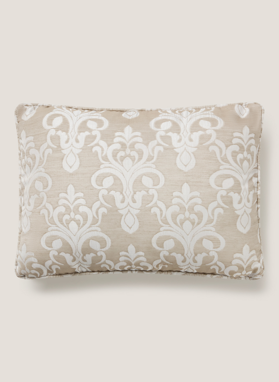 Cojín jacquard topo