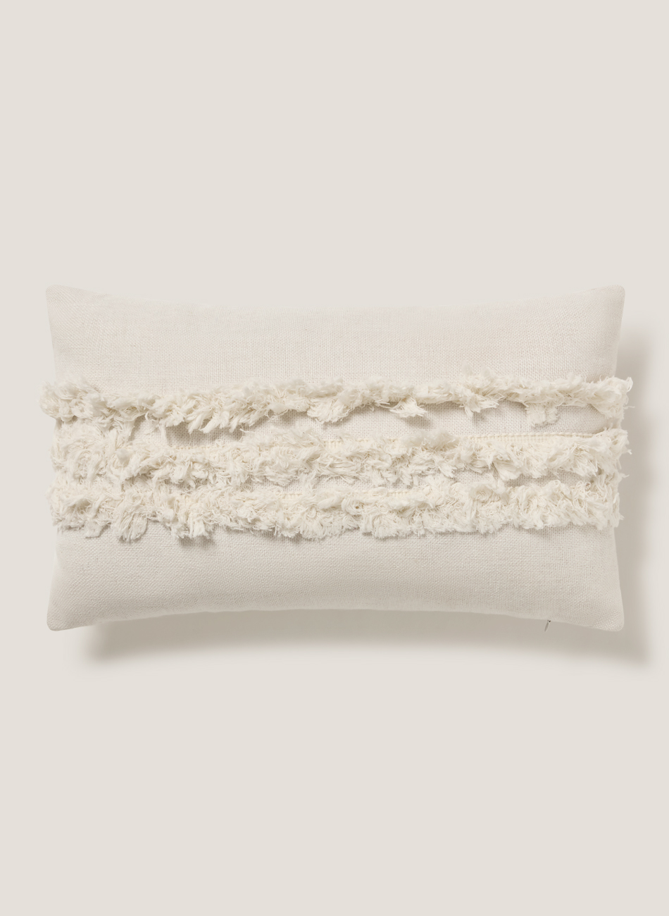 Cojín nordic beige flecos