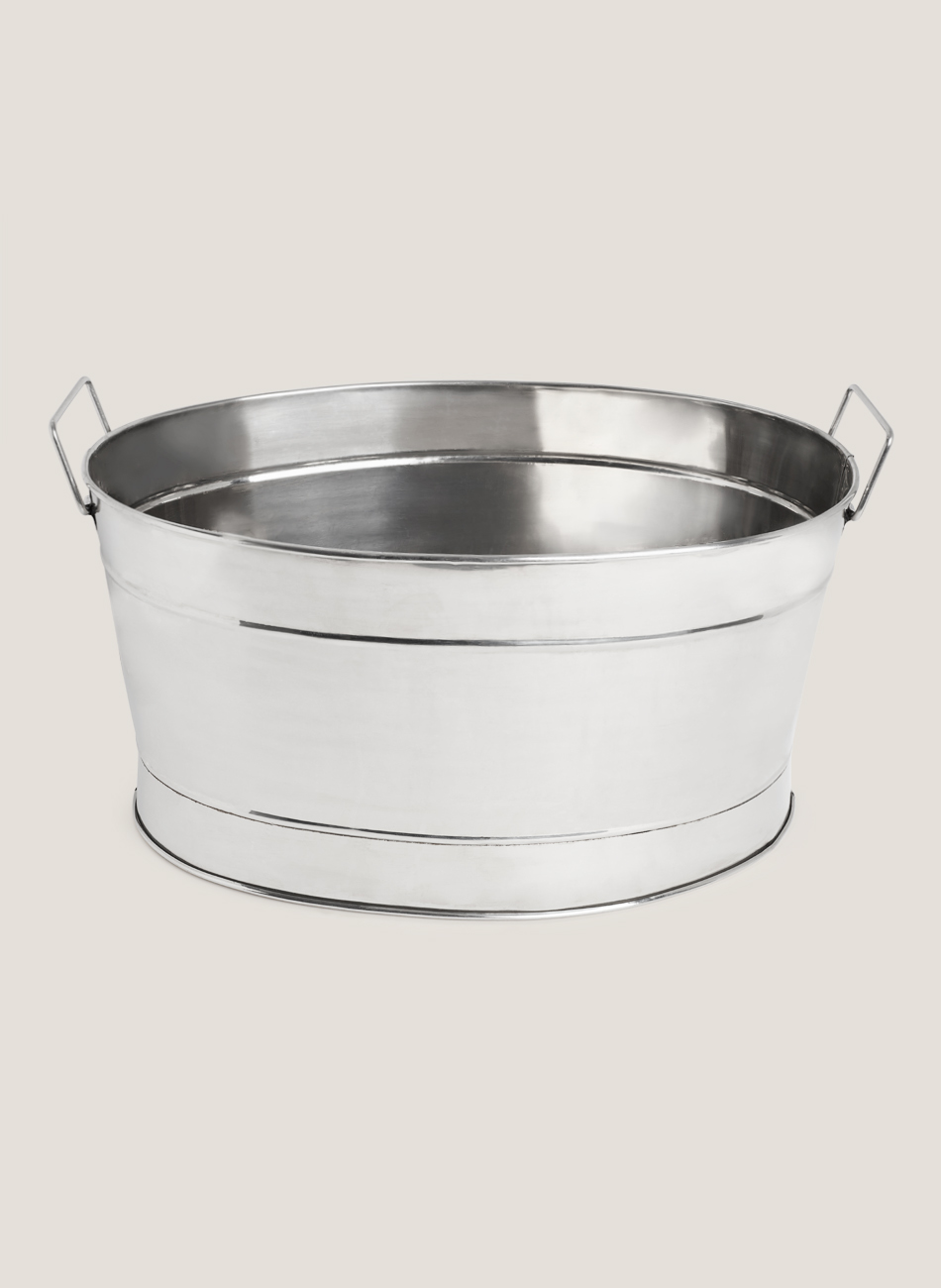 Cubo metal ovalado