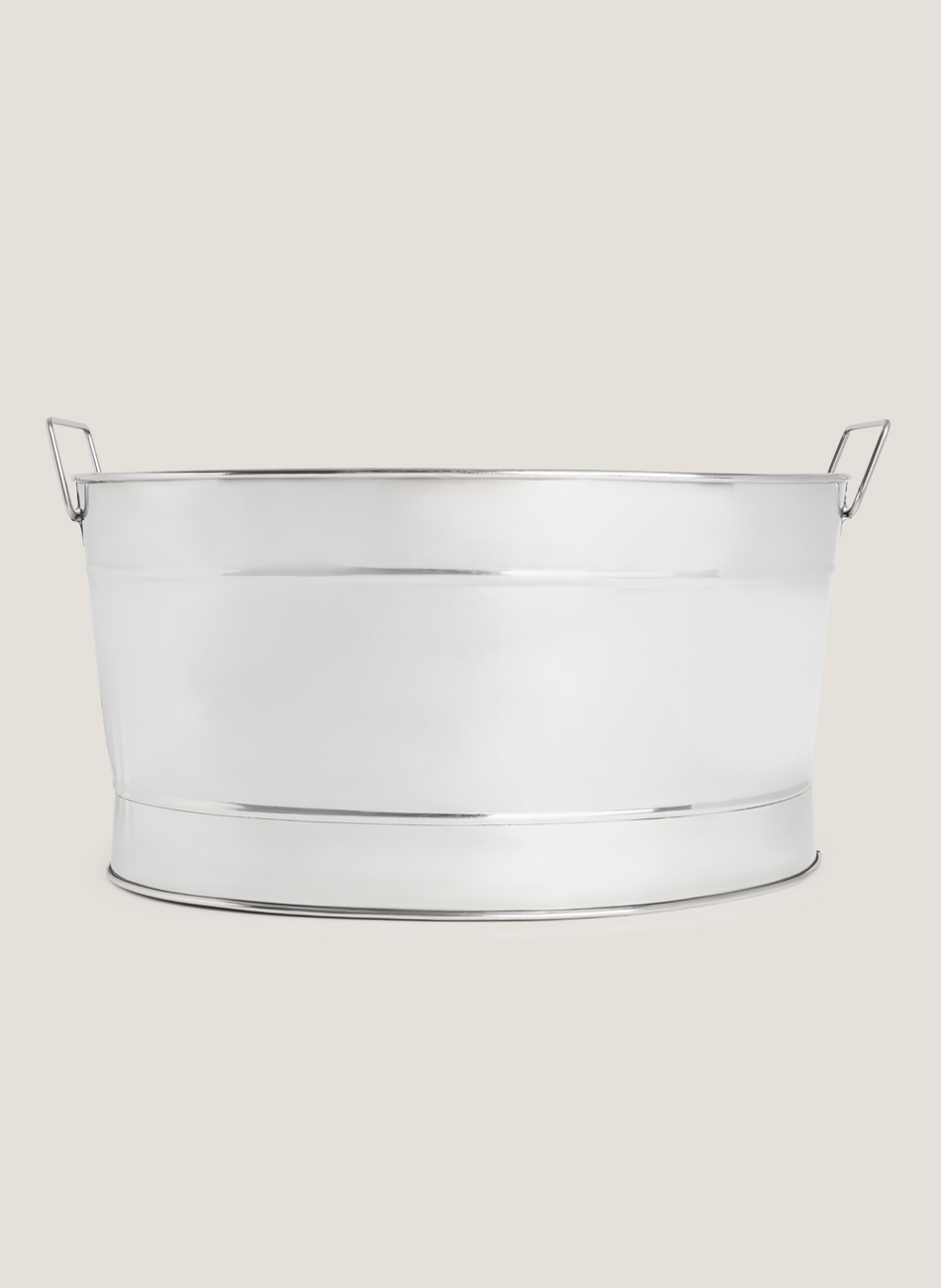 Cubo metal ovalado