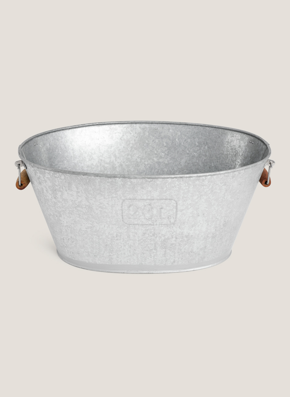 Cubo metal ovalado mate