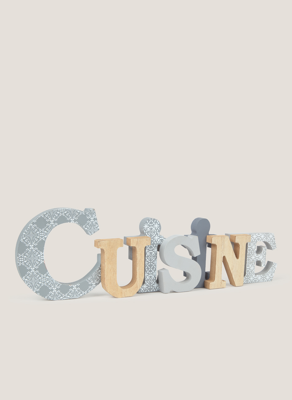 Letrero madera cuisene