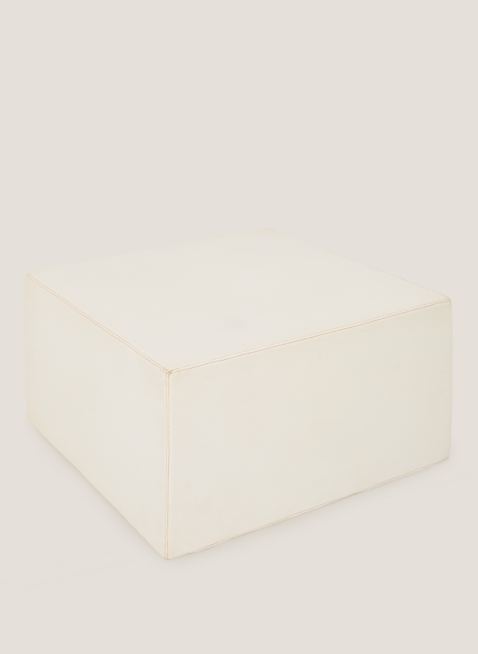 Puff / mesa boston blanco cuadrado grande