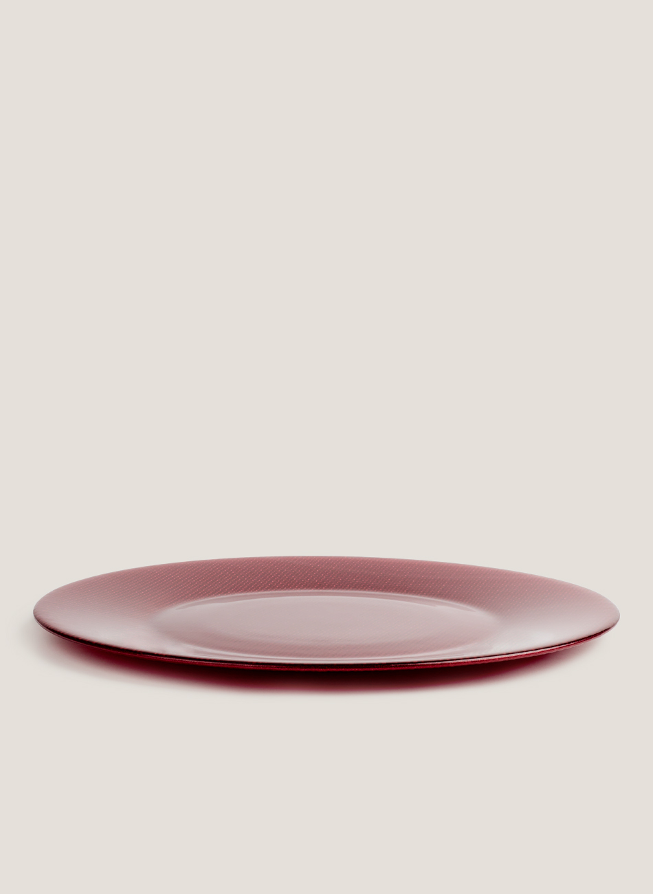 Plato cristal rojo