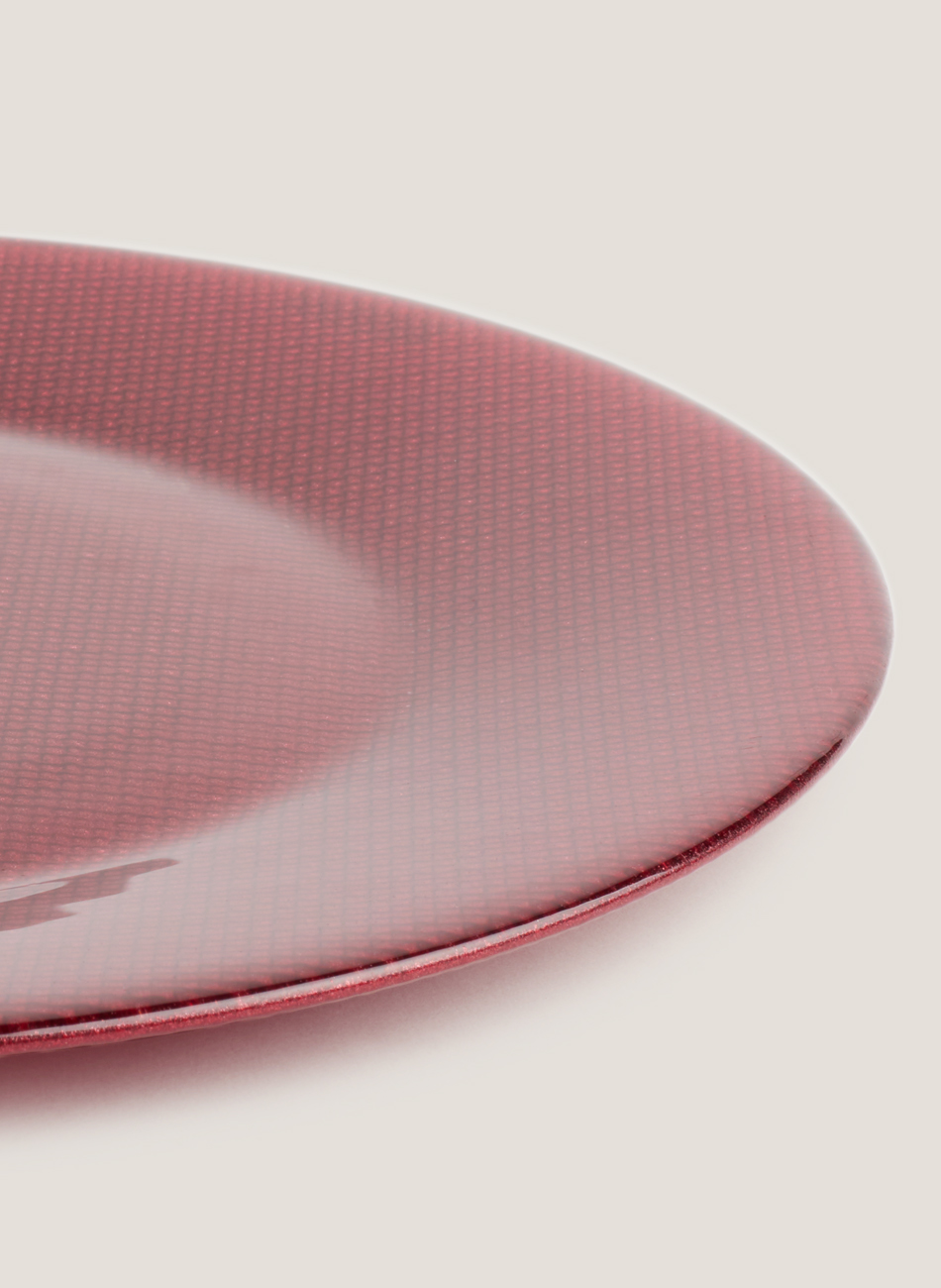 Plato cristal rojo