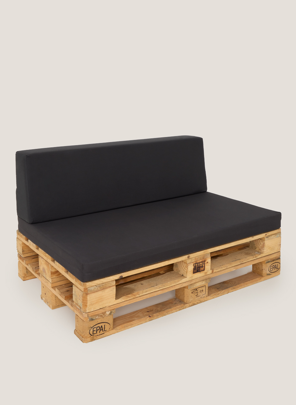 Sofá palet-blanco negro