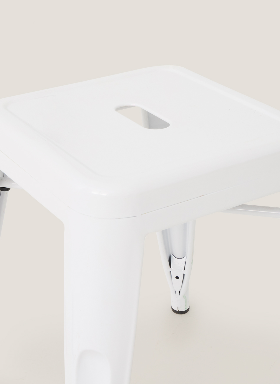 Taburete fabrik blanco bajo