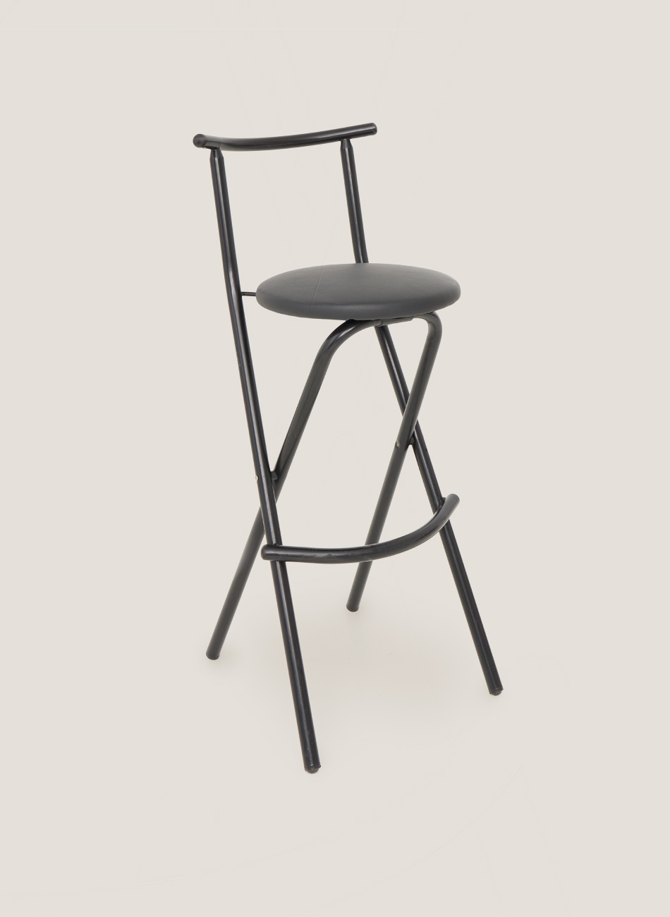 Taburete negro plegable