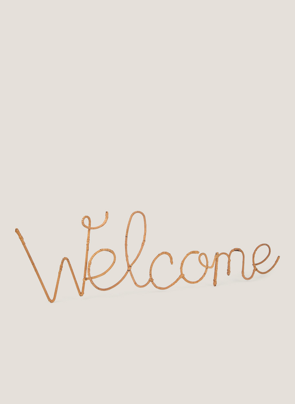 Letrero rattan welcome